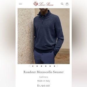 Brand new Loro Piana Roadster cashmere sweater
